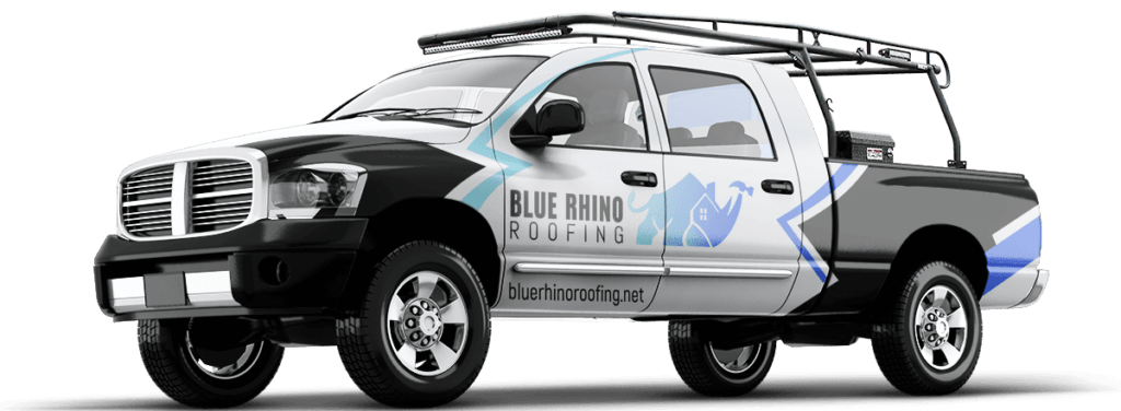 Blue Rhino Roofing and Solar Company Truck Houston, TX