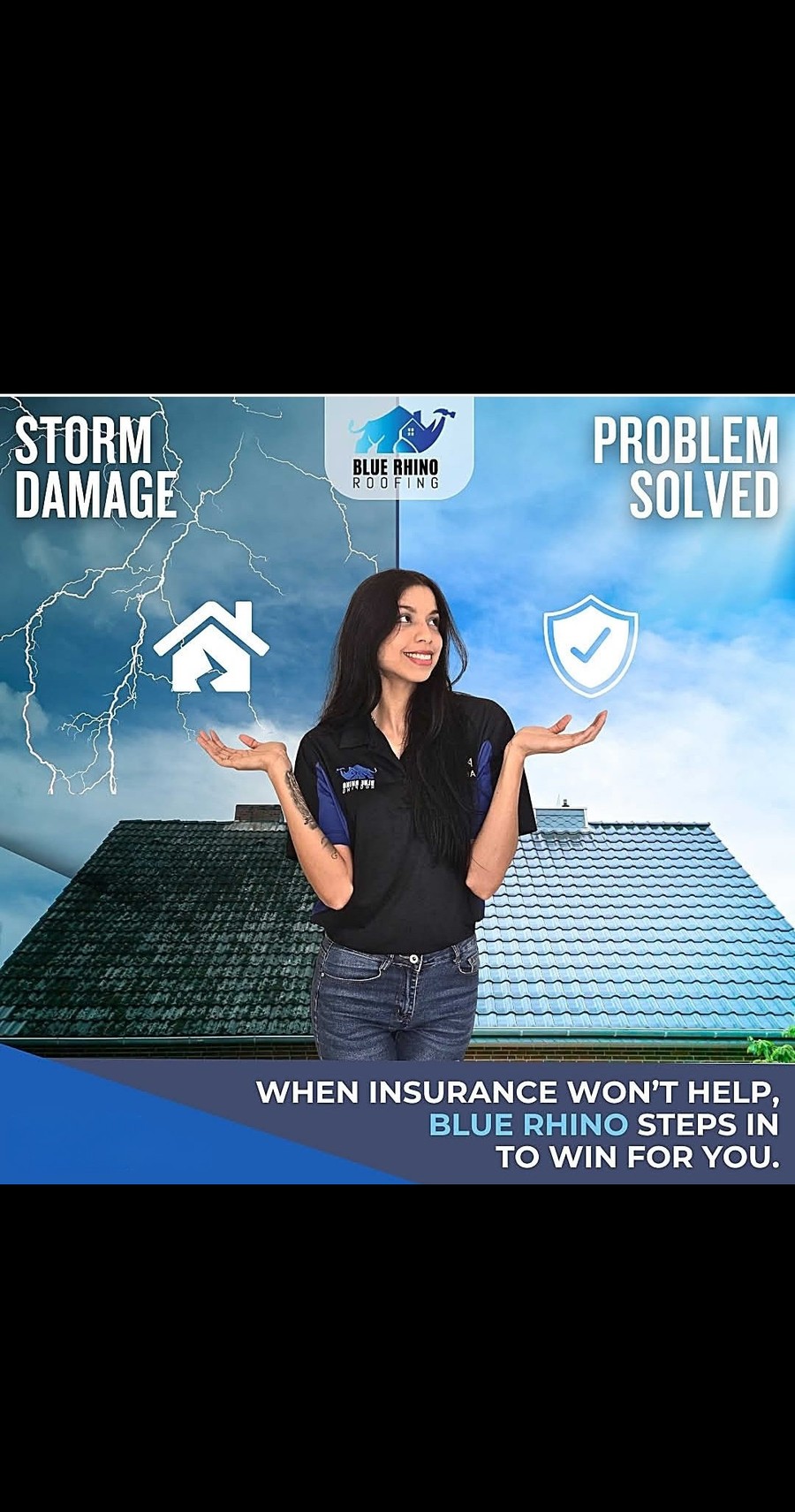Storm damage? We handle the claim, by the book.