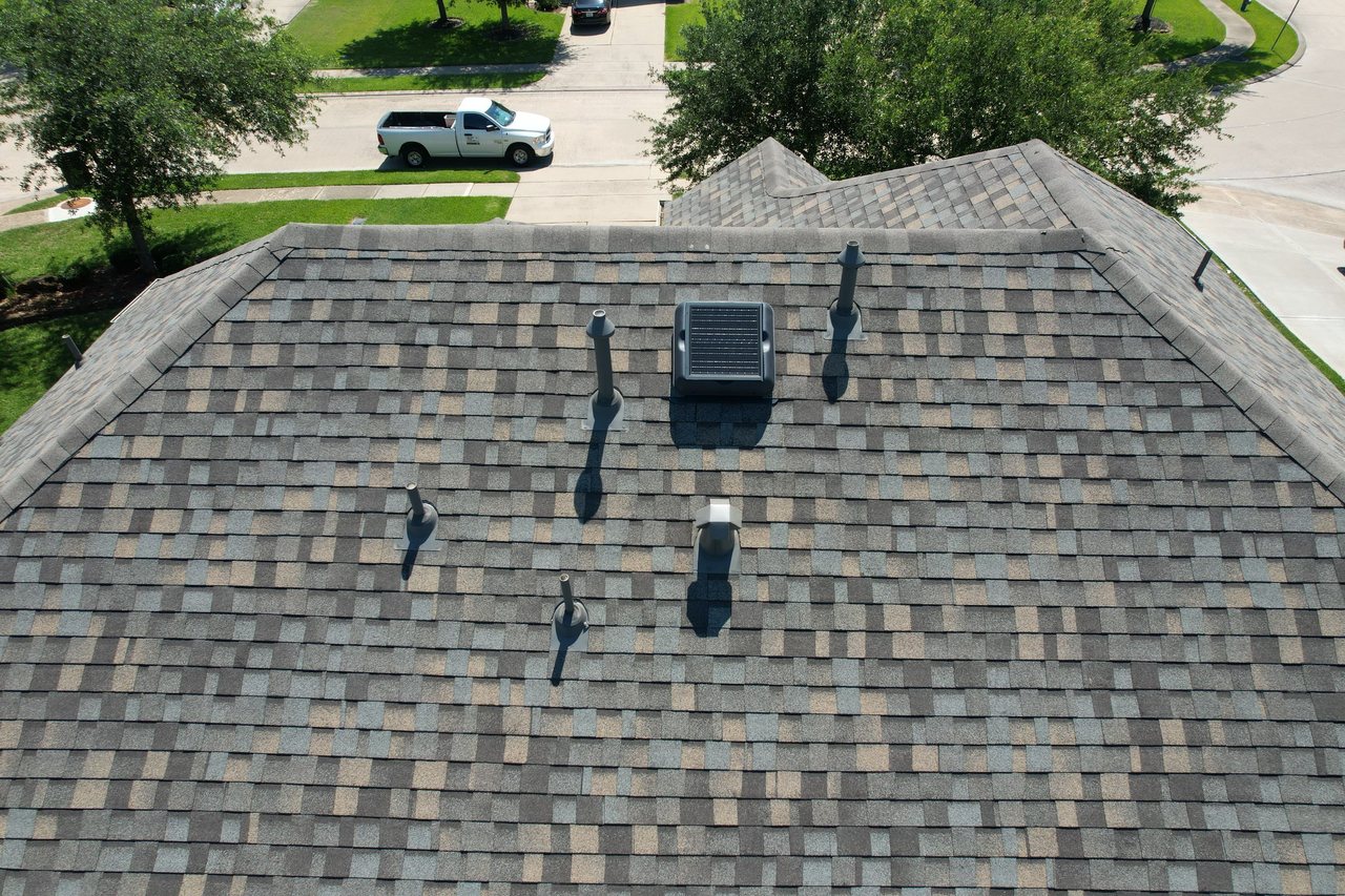 Roof inspection on a Katy home