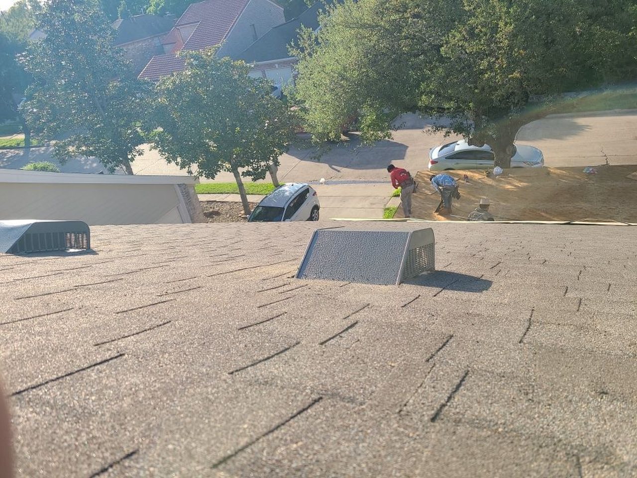 Hail-damaged shingles replaced near Pearland
