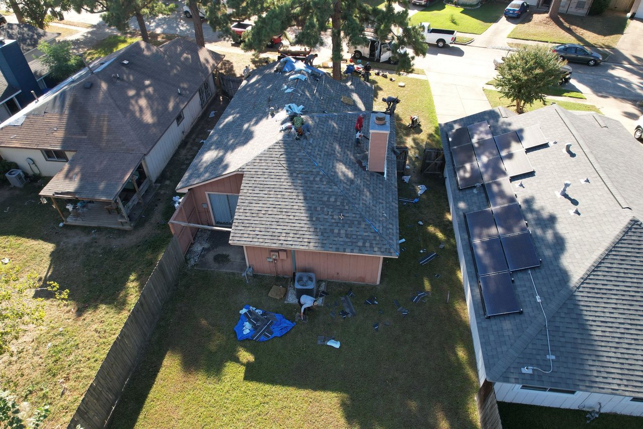 Completed roofing project