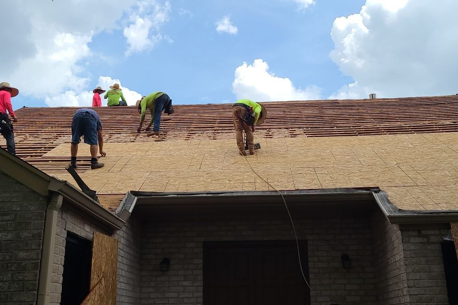 Completed metal roof replacement